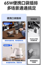 Load image into Gallery viewer, 65W GaN Fast Charging Power Strip 7-in-1 Multi USB-A/C Port for Phone Laptop with Overcharge Protection Portable Travel Adapter