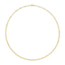 Load image into Gallery viewer, Solid 14K Yellow Gold 2.5mm Paperclip Chain Necklace Unisex 18" Inches