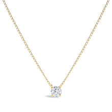 Load image into Gallery viewer, 14K White Gold Floating 1/2 Cttw Lab Grown Diamond Solitaire Pendant Necklace - 18" Inches