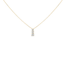 Load image into Gallery viewer, 14K White Gold 1/2 Cttw Lab Grown Diamond Three Stone Pendant Necklace