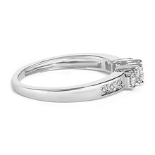 Load image into Gallery viewer, 10K White Gold 1/2 Cttw Diamond Three Stone Ring