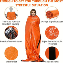 Load image into Gallery viewer, Emergency Survival Sleeping Bag – Portable Waterproof Mylar Thermal Bivy Sack for Camping & Rescue