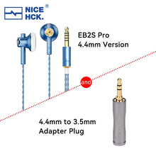 Load image into Gallery viewer, NiceHCK EB2S PRO HIFI Wired Microphone Earphone 15.4mm Dynamic Unit Earbud Bass Headset With Silver Plated OCC Mixed Cable IEM
