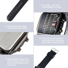 Load image into Gallery viewer, LED Watch Men Fashion Creative Crab Type Electronic Watch Luminous Binary Gift Business Style Cool Waterproof Multi Function