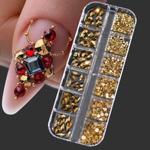 Load image into Gallery viewer, 100/50cm Luxury Crystal Chain Nail Charms - 1.5/2mm Clear & AB Diamond Nail Art Decoration