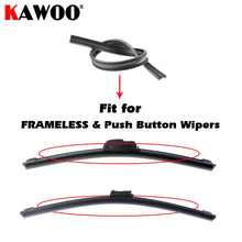 Load image into Gallery viewer, 2pcs High Quality Boneless Frameless Rubber Car Wiper Blade Refill Strips Windscreen 6mm 26"28"30"32" Windshield car accessories