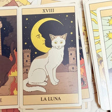 Load image into Gallery viewer, El Tarot de los Gatos – 78-Card Spanish Divination & Board Game Deck