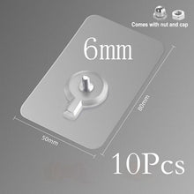 Load image into Gallery viewer, 10 Pcs Punch-Free Non-Marking Strong Adhesive Screw Stickers Wall Picture Hook Invisible Traceless Hardware Drywall Hooks Towel Hook Self Adhesive Key Holder Wall Hook Clothes Coat Robe Hooks Cabinet Closet Door Hanger