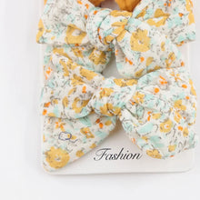Load image into Gallery viewer, 4Pcs Baby Bows Hair Clips Cotton Linen Hairpins for Girls