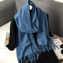Load image into Gallery viewer, 62-Color Winter Cashmere Scarf – Warm Tassel Pashmina Wrap for Women