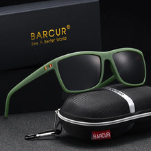 Load image into Gallery viewer, BARCUR Classic Fashionable Men’s Polarized Sports Sunglasses – Durable Lightweight Rectangular Frame UV400 TAC Lenses Comfortable Fit Outdoor Eyewear for Hot Summer Days All Ages and Activities