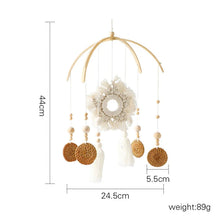 Load image into Gallery viewer, Baby Wooden Bed Bell Cartoon Rabbit Mobile