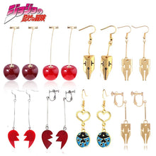 Load image into Gallery viewer, JoJo Bizarre Adventure Cherry Drop Earrings – Anime Cosplay Jewelry