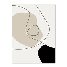Load image into Gallery viewer, Geometric Leaf Rainbow Boho Canvas Wall Art | Nordic Abstract Poster