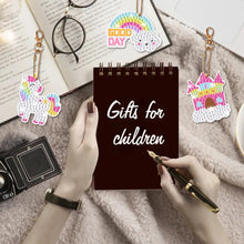 Load image into Gallery viewer, Children's Unicorn Diamond Painting Kit - DIY Keychain Sticker Art for Girls