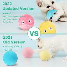 Load image into Gallery viewer, Smart Fluffy Plush Cat Ball Toys Interactive Chirping Balls Cat Kicker Toys 3 Lifelike Sounds Fun Kitty Kitten Toys Interactive Electric Cat Ball with Sound