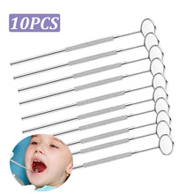 Load image into Gallery viewer, 10pcs/set Dental Mouth Mirror Reflector Dentist Equipment Dental Mouth Mirror Oral Care Kit