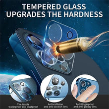 Load image into Gallery viewer, 3D HD Back Camera Glass Protectors for iPhone 13 11 12 Pro Max 13Mini Lens Protective Glass Film on IPhone 14 13 PRO MAX XS XR Tempered Glass Lens Protector Anti-Bubble Anti-Scratch Camera Lens Protector
