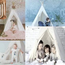 Load image into Gallery viewer, Portable Kids Play Tent Wigwam Teepee Playhouse