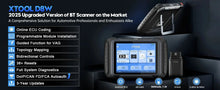 Load image into Gallery viewer, XTOOL D8W Bluetooth Diagnostic Tool Automotive Scanner ECU Coding Key Programming Topology Map 38 Reset Service CANFD DOIP
