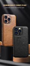 Load image into Gallery viewer, Luxury PU leather Phone Case For iPhone 14 13 Pro Max 12Pro 11Pro Max 13 12 Pro XS MAX XR X SE 7 8 plus Fashion Back Cover Leather Back Case for iPhone 14 Pro Shockproof Cover for iPhone