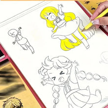 Load image into Gallery viewer, Anime Character Line Art Drawing Book - 48 Pages for Tracing & Painting Practice