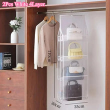 Load image into Gallery viewer, Hanging Closet Organizer Bag - Eco-Friendly 3D Transparent Storage for Tote Bags & Purses