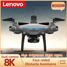 Load image into Gallery viewer, Lenovo Drone KY102 8K Dual-Camera HD Aerial Photography 360°Obstacle Avoidance Optical Flow Four-Axis Remote Control Aircraft