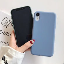 Load image into Gallery viewer, Ultra Thin Slim Fit Soft Grip Anti-Scratch Protective Cover Thicker Candy Phone Case for iPhone Soft Silicon Back Phone Cover for iPhone 12 13 Pro Max iphone Case