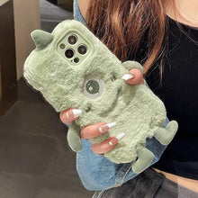 Load image into Gallery viewer, Fashion Winter Soft Fluffy Plush Cartoon Phone Case For iPhone 13 12 11 Pro Max X XR 7 8 Plus XS Max SE Cute Furry Cover Stylish Warm Soft Plush Back Cover