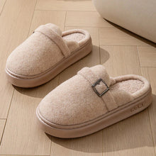 Load image into Gallery viewer, Winter Women's Slippers Home Plush Luxury Designer Woman Shoes Indoor Fluffy Fashion Platform Fuzzy Fur Slides Elegant Flat Soft