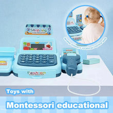 Load image into Gallery viewer, Simulation Shopping Cash House Toys Electronic Game Lighting And Sound Effects Supermarket Cashier Toys