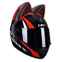 Load image into Gallery viewer, Cat Ear Motorcycle Helmet Full Face Detachable DOT Certification Safety Moto Helmet For Women Men Breathable Gift For Girlfriend