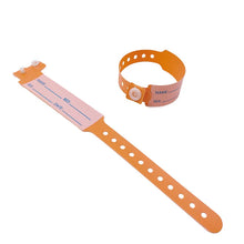 Load image into Gallery viewer, 100pcs Waterproof Soft PVC Medical Wristbands Writable Patient Identification Bracelets Vinyl Band for Healthcare
