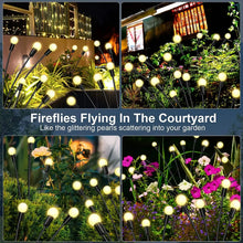 Load image into Gallery viewer, 8 LED Solar Firefly Garden Lights – Waterproof Warm White Outdoor Pathway & Patio Decoration