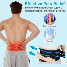 Load image into Gallery viewer, Back Brace Immediate Relief from Back Pain,Sciatica - Breathable Mesh Design with Lumbar Pad- Adjustable Support Straps for Work