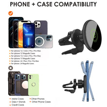 Load image into Gallery viewer, NEW 30W Magnetic Car Wireless Charger Air Vent Holder for iPhone 14 13 12 Pro Max Mini Fast Car Charging Phone Stand Chargers