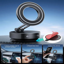 Load image into Gallery viewer, 360° Foldable Vacuum Magnetic Phone Holder, Magnetic Car Phone Mount, Hands-Free Suction Cup Phone Holder for Smooth Surface