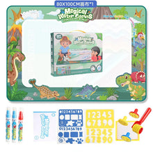Load image into Gallery viewer, 100x80CM Magic Water Drawing Mat Coloring Doodle With Reusable Magic Pens Montessori Painting Board Educational Toys Kids Gifts