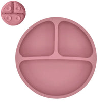 Load image into Gallery viewer, Silicone Baby Sucker Plate & Rice Spoon Set Cute Cartoon Tableware