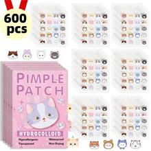 Load image into Gallery viewer, 600pcs Cartoon Cat Acne Patches β Ultra-Thin Breathable Pimple Stickers