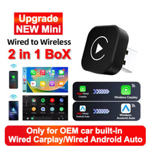 Load image into Gallery viewer, NEW 2in1 Wireless CarPlay AI Mini Android Auto Box Plug&Play Automatic Connection Compatible with 99% of Cars For Car Radio
