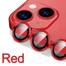 Load image into Gallery viewer, Full Cover Frame Glass Camera Lens Protector For iPhone 14 Plus Lens Glass For iPhone 11 12 13 Pro Max Mini Premium Tempered Glass Film Aluminum Alloy Lens Ring Cover Camera Protector
