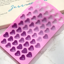 Load image into Gallery viewer, 55-Cavity Heart Silicone Candle Mold – DIY Valentine’s Candle, Wax Melt & Chocolate Mold for Love Crafts, Baking & Party Gifts