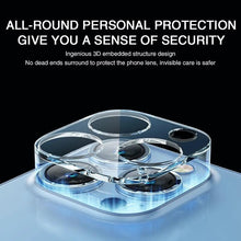 Load image into Gallery viewer, Full Cover HD Back Camera Glass Protectors for iPhone 13 12 Pro Max 13Mini Lens Protective Glass Film on IPhone 11 14 PRO MAX XS Ultra Thin Tempered Glass Camera Lens Screen Protector