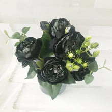 Load image into Gallery viewer, 30cm Rose Pink Silk Peony Artificial Flowers Bouquet 5 Big Head and 4 Bud Cheap Fake Flowers for Home Wedding Decoration indoor