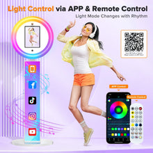 Load image into Gallery viewer, Portable iPad Photo Booth for 10.2-13in ipad with APP/Remote Control Photobooth Machine for Wedding Party Events Free logo