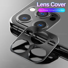 Load image into Gallery viewer, Alloy Camera Protector For Iphone 13 12 14 11 Pro Max Mini Plus Protective Full Cover Ring Textured Phone Lens Film Iphone14 Aluminum Alloy Camera Protector For Iphone