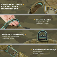 Load image into Gallery viewer, Tactical No-Pull Dog Harness – Adjustable MOLLE Military Vest for Medium & Large Dogs