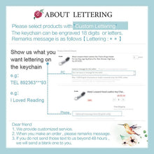 Load image into Gallery viewer, Dalaful Custom Lettering Keyring Keychain Genuine Leather Men's Simple Key chains Holder Keyfob For Car Accessories Gift K212